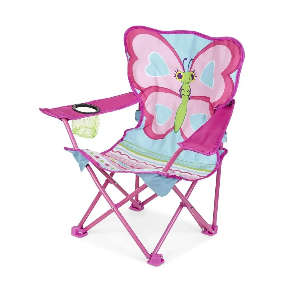 Melissa & Doug Sunny Patch Cutie Pie Butterfly Kids Folding Camping Lawn Chair